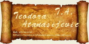 Teodora Atanasijević vizit kartica